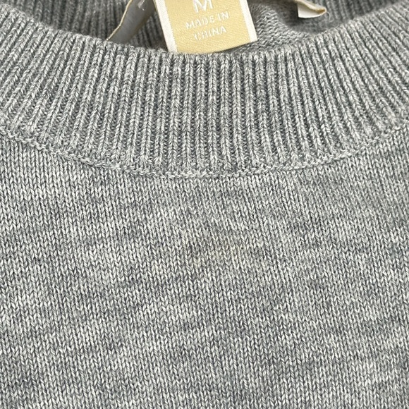 Michael Kors Cotton Blend Gray Sweater with Hardware Detailing - Medium - Picture 13 of 13